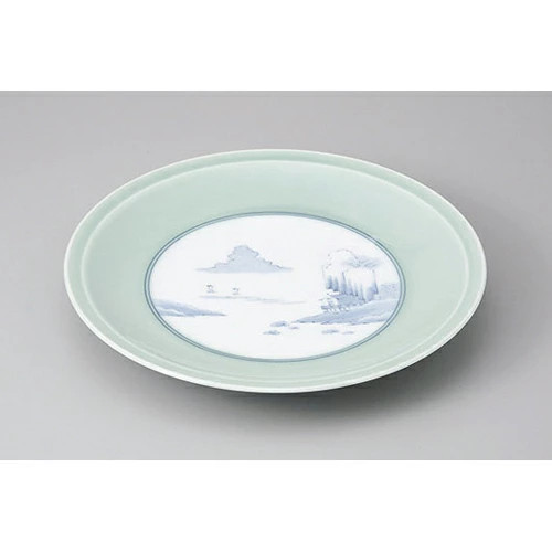 10-piece Set Arita-yaki Serving Plate Arita-yaki Celadon Uchizansui From Japan