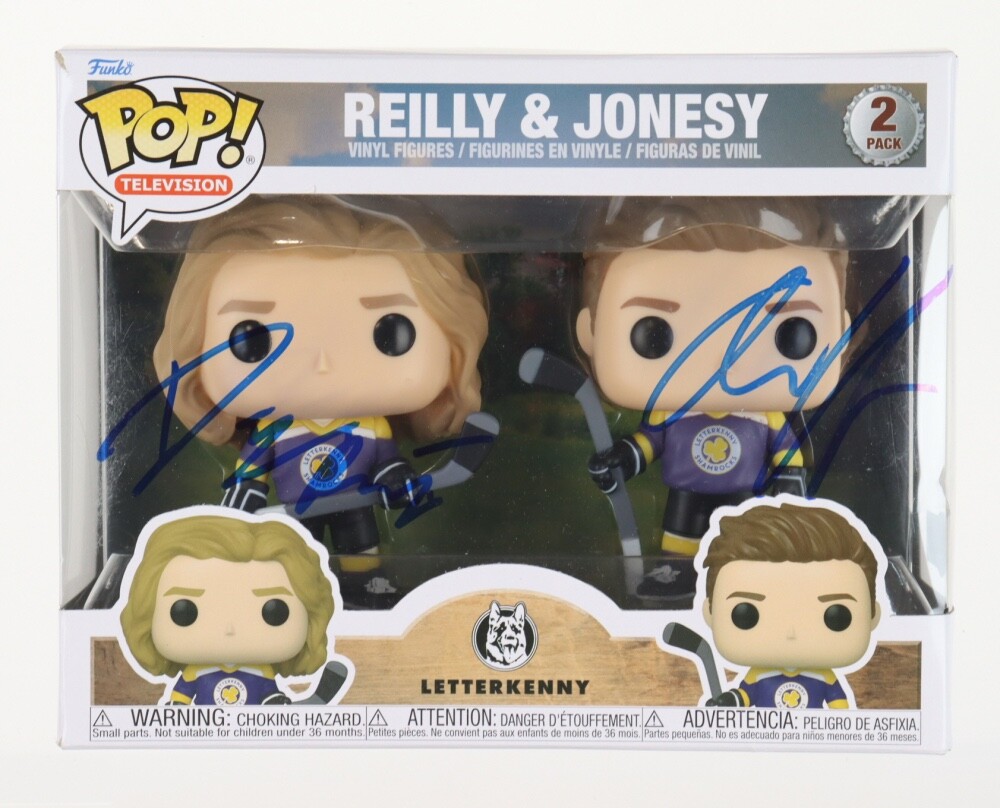 Dylan Playfair Andrew Herr Reilly and Jonesy Letterkenny Signed Funko Beckett A Dylan Playfair Andrew Herr Reilly and Jonesy Letterkenny Signed Funko Beckett A