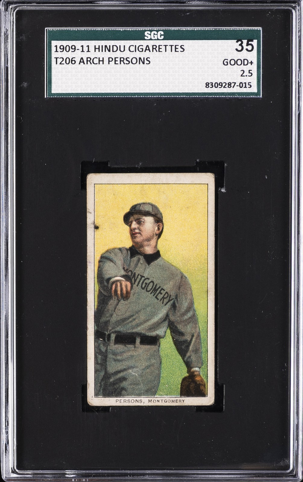 1909-11 T206 HINDU CIGARETTES ARCH PERSONS SGC 2.5 1909-11 T206 HINDU CIGARETTES ARCH PERSONS SGC 2.5