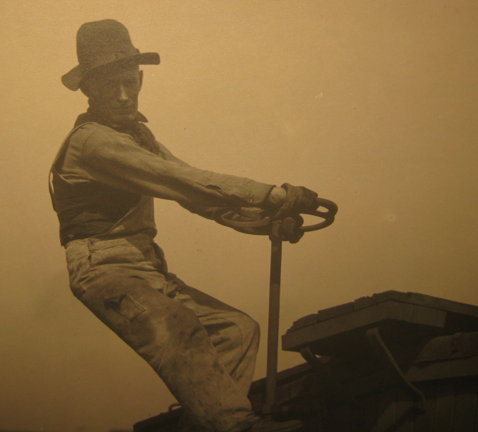 LEWIS HINE 'Freight Brakeman, New York Central (Cowboy of the Yards)' PHOTOGRAPH