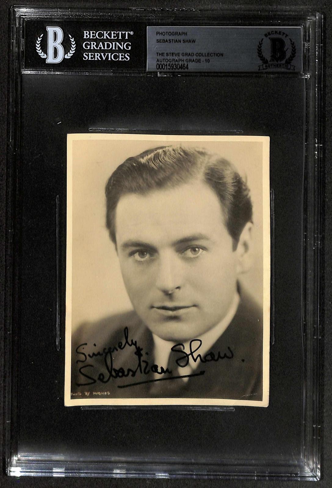 Sebastian Shaw Darth Vader Signed Vintage Small Photograph Beckett Slab Auto 10