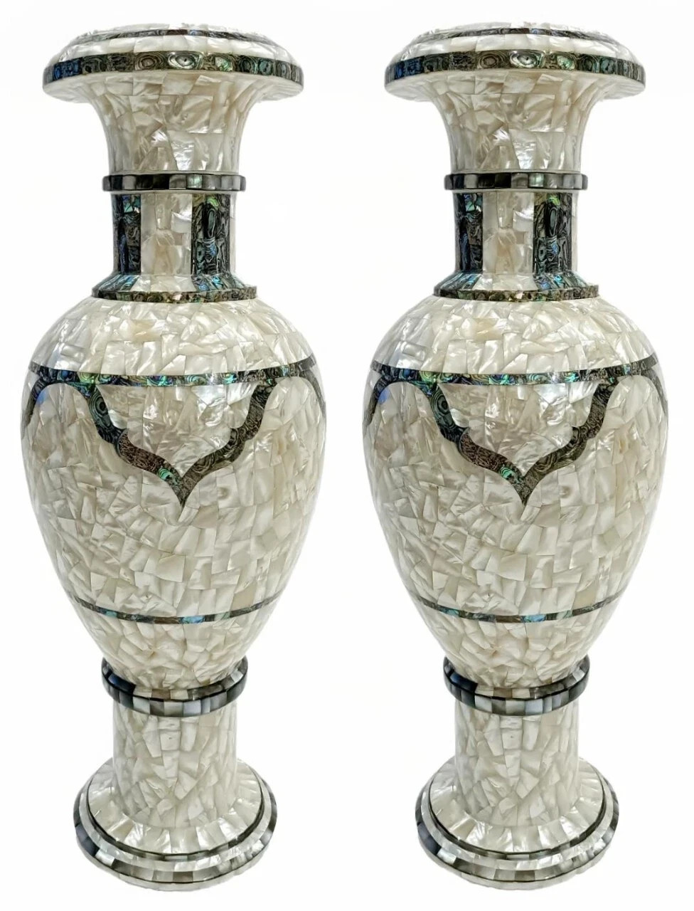 Handcrafted Marble Inlay Flower Vases - 24
