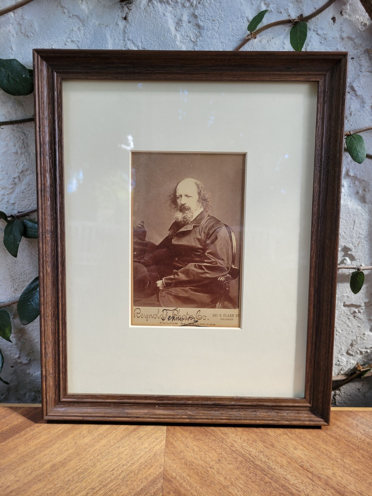 Lord Baron Alfred Tennyson Signed Reynolds Chicago Cabinet Photo British Royalty