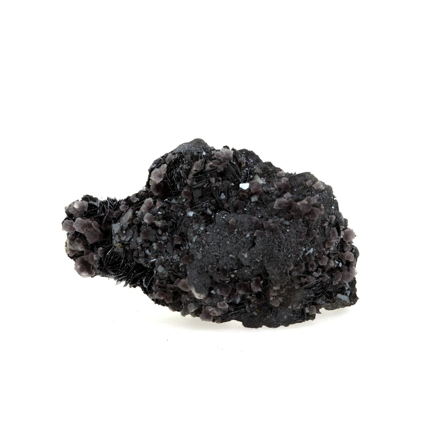 Minerals And Precious Stones. Hematite + Gray Fluorite. 184.6 Cts. Massive Of Minerals And Precious Stones. Hematite + Gray Fluorite. 184.6 Cts. Massive Of