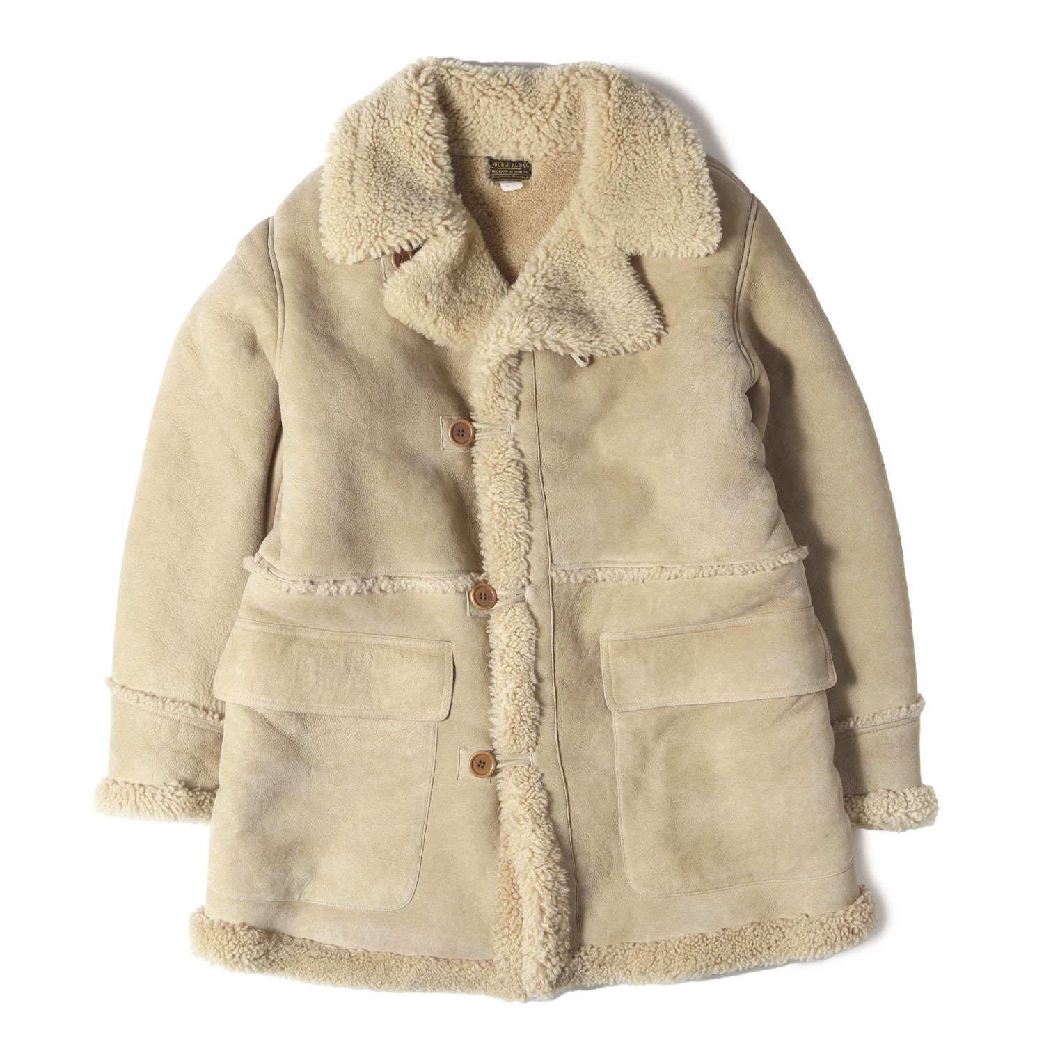 Rrl Double Rl Coat Beige Size L Vhtf Model 24Aw Sheep Shearling Ralph Lauren Out