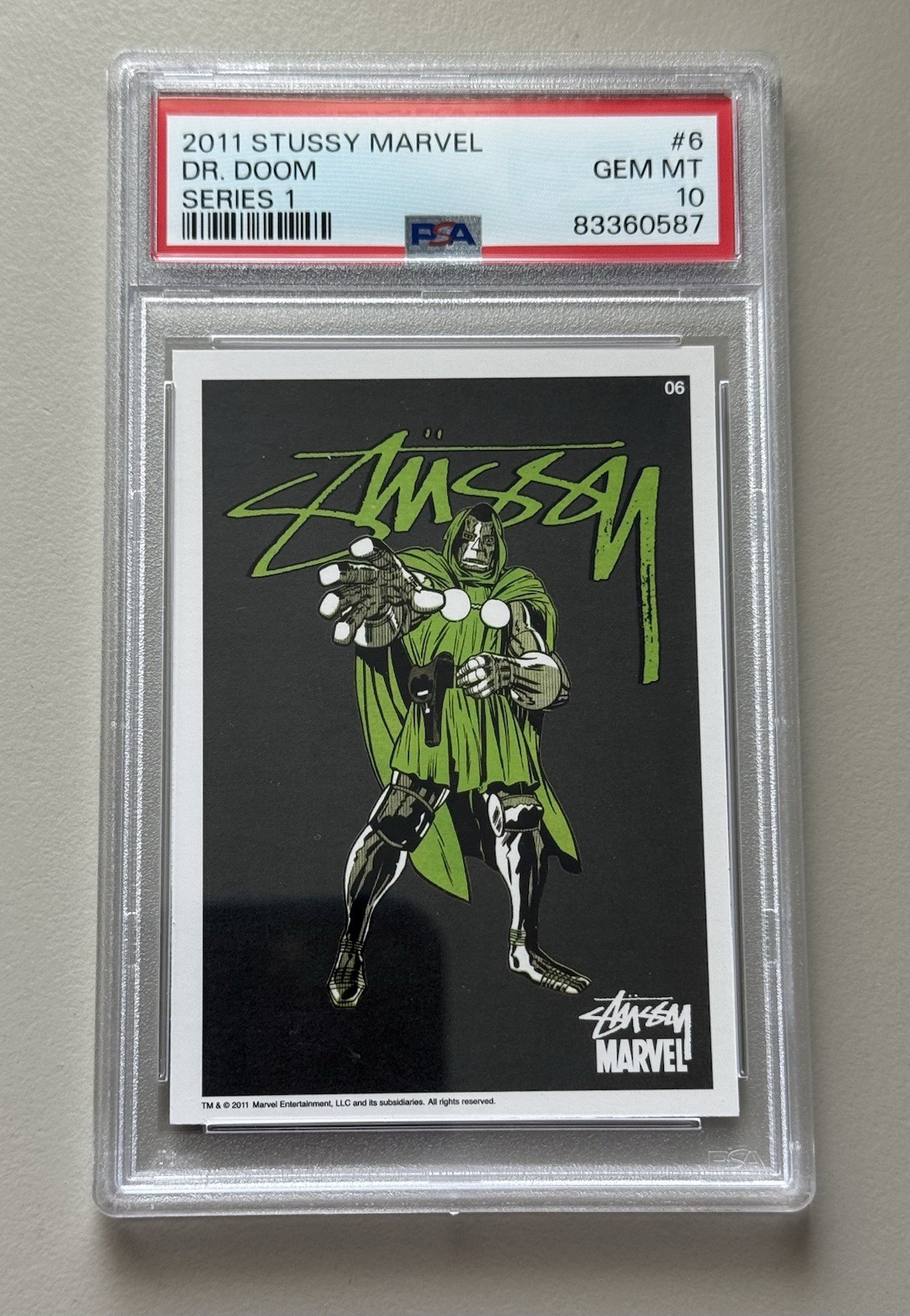2011 Stussy x Marvel Comics Series 1 Doctor Doom #06 PSA 10 Avengers 2011 Stussy x Marvel Comics Series 1 Doctor Doom #06 PSA 10 Avengers