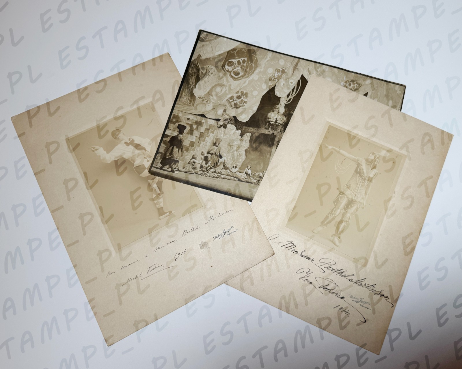 VERY RARE SET OF 3 SIGNED PHOTOS MIKHAIL & VERA FOKINE RUSSIAN BALLET (10162) VERY RARE SET OF 3 SIGNED PHOTOS MIKHAIL & VERA FOKINE RUSSIAN BALLET (10162)
