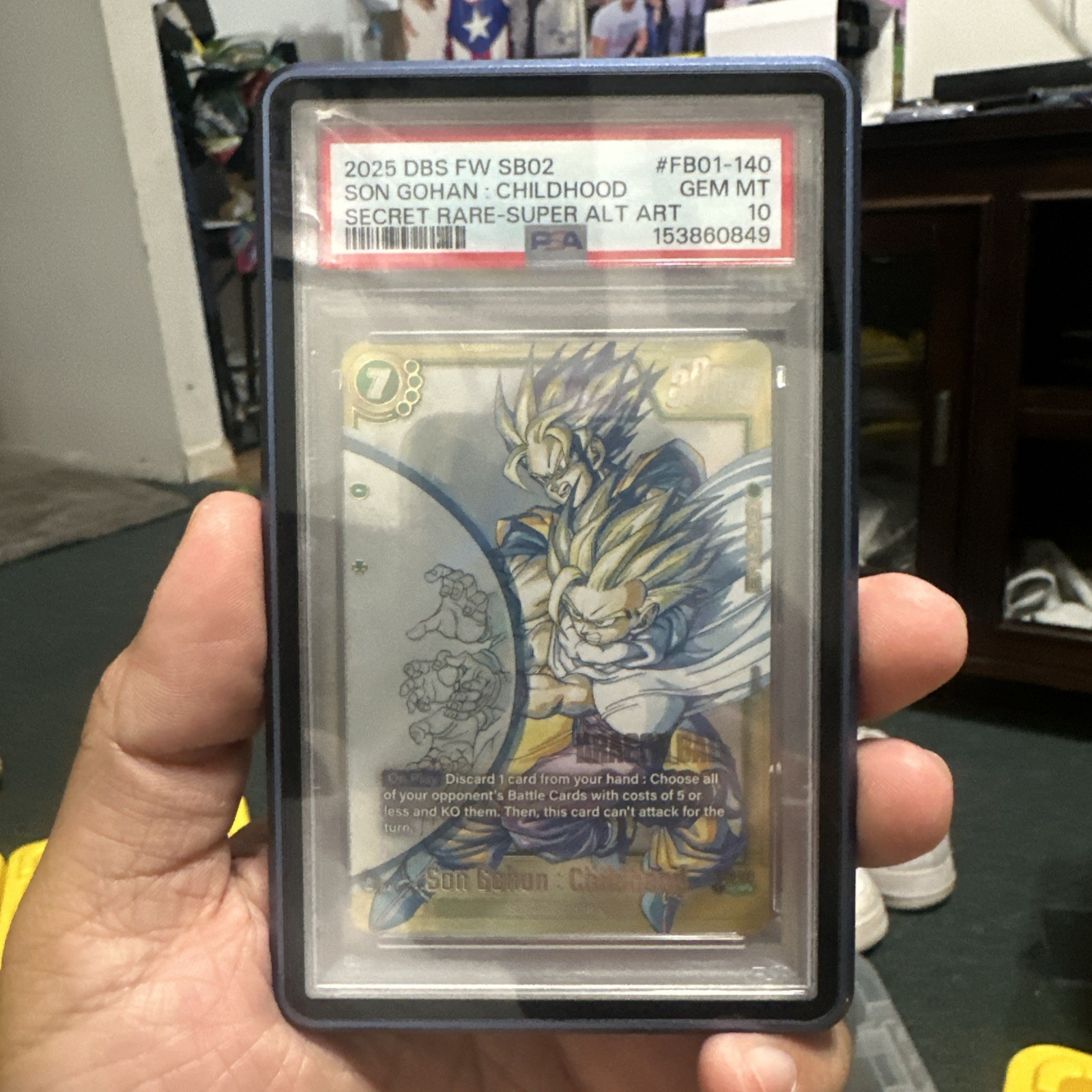 Bandai Dragon Ball Super FW SB02 Son Gohan Childhood FB01-140 SCR super PSA 10 Bandai Dragon Ball Super FW SB02 Son Gohan Childhood FB01-140 SCR super PSA 10
