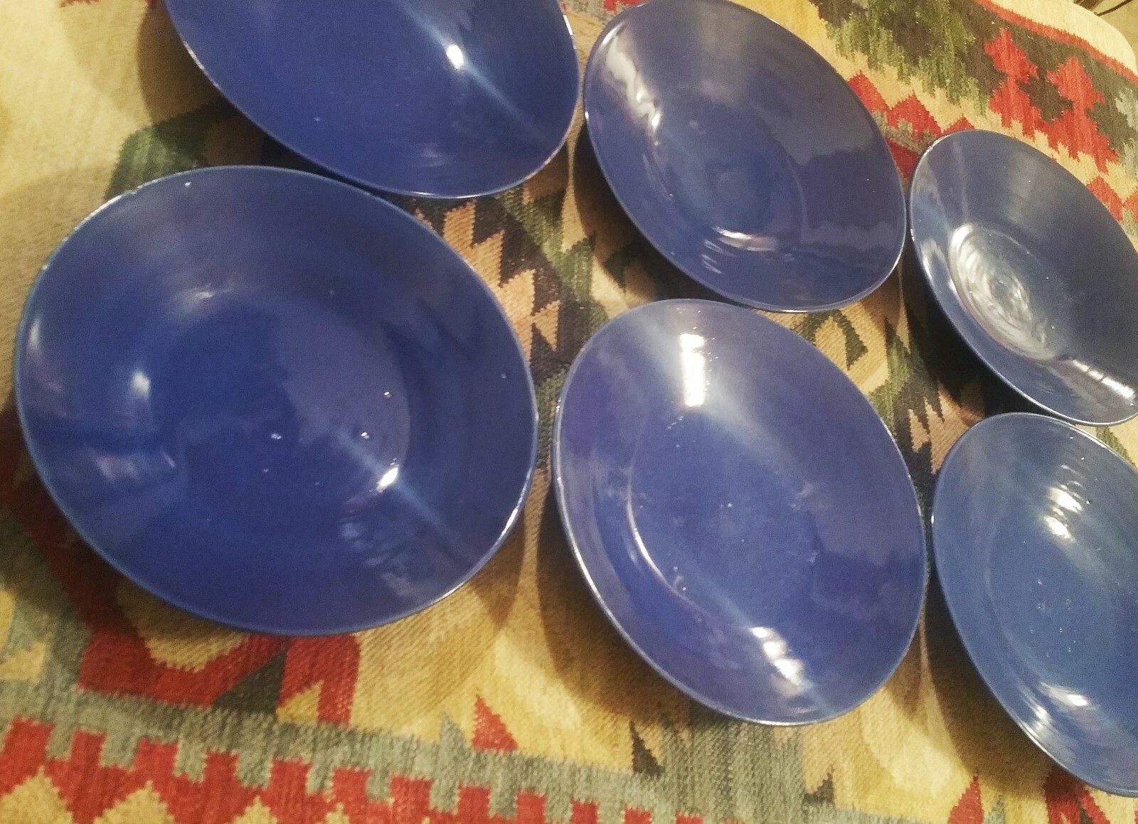 6 SACRIFICIAL blue antique chinese porcelain bowl monochrome table art pottery 6 SACRIFICIAL blue antique chinese porcelain bowl monochrome table art pottery