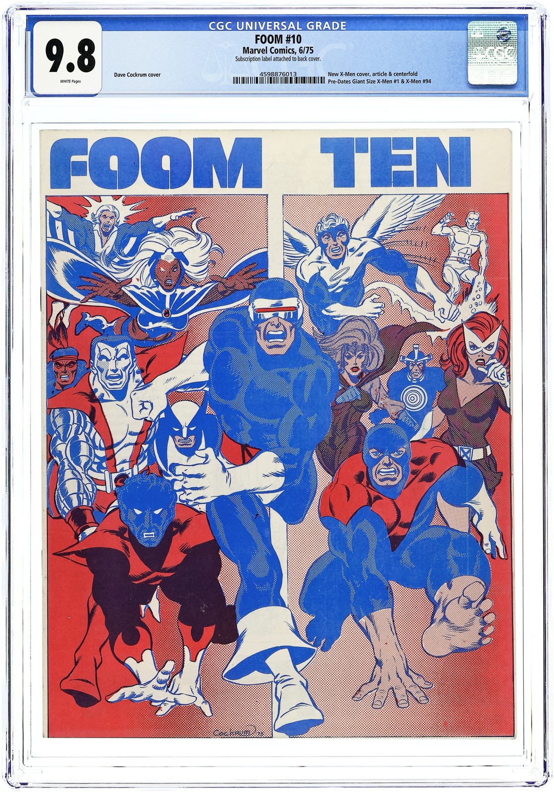FOOM #10 CGC 9.8 1975 4598876013 Early app. new X-Men FOOM #10 CGC 9.8 1975 4598876013 Early app. new X-Men