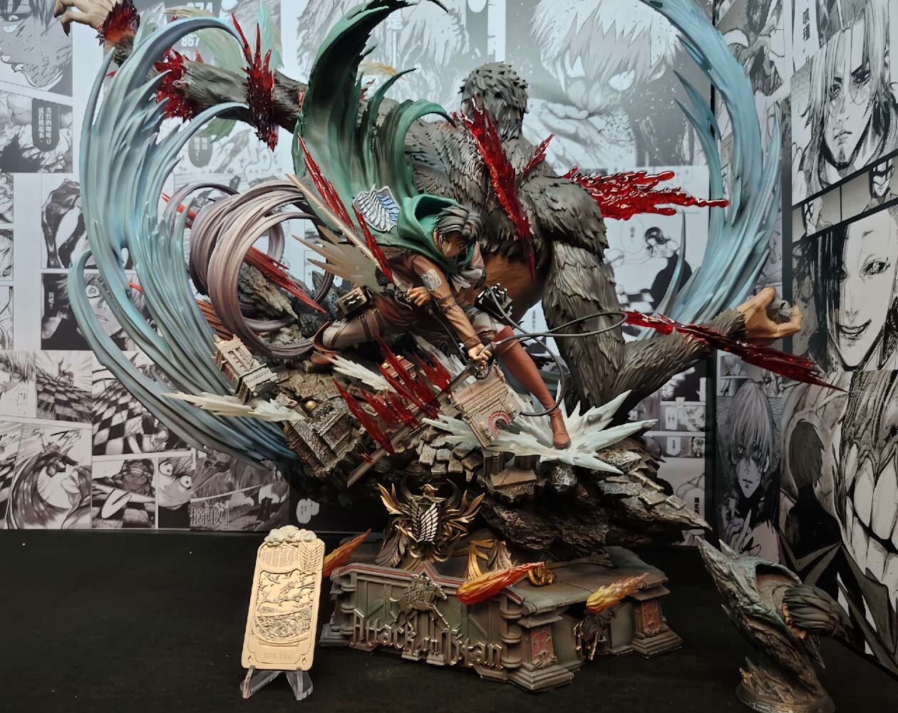 Levi Ackerman VS Zeke Jaeger Resin Hertz Studio Attack on Titan 70cm Levi Ackerman VS Zeke Jaeger Resin Hertz Studio Attack on Titan 70cm