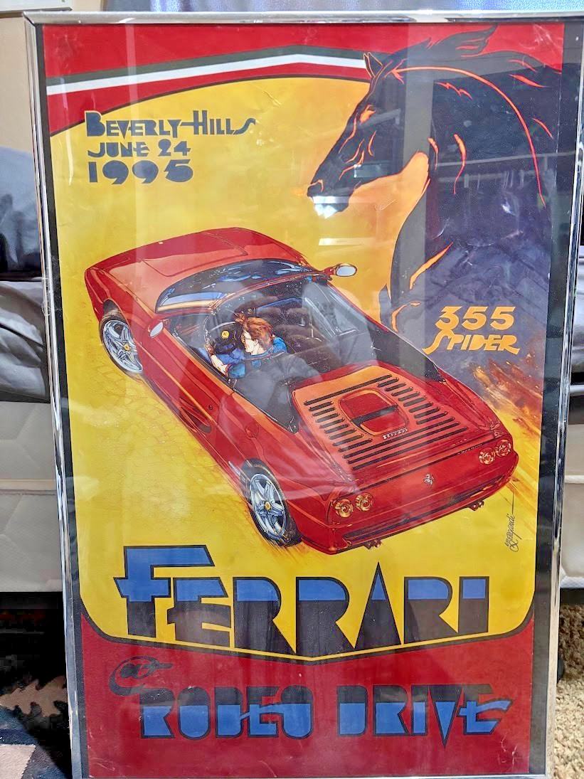 Original 1995 Ferrari F355 Spider Rodeo Drive Beverly Hills Event Banner Original 1995 Ferrari F355 Spider Rodeo Drive Beverly Hills Event Banner