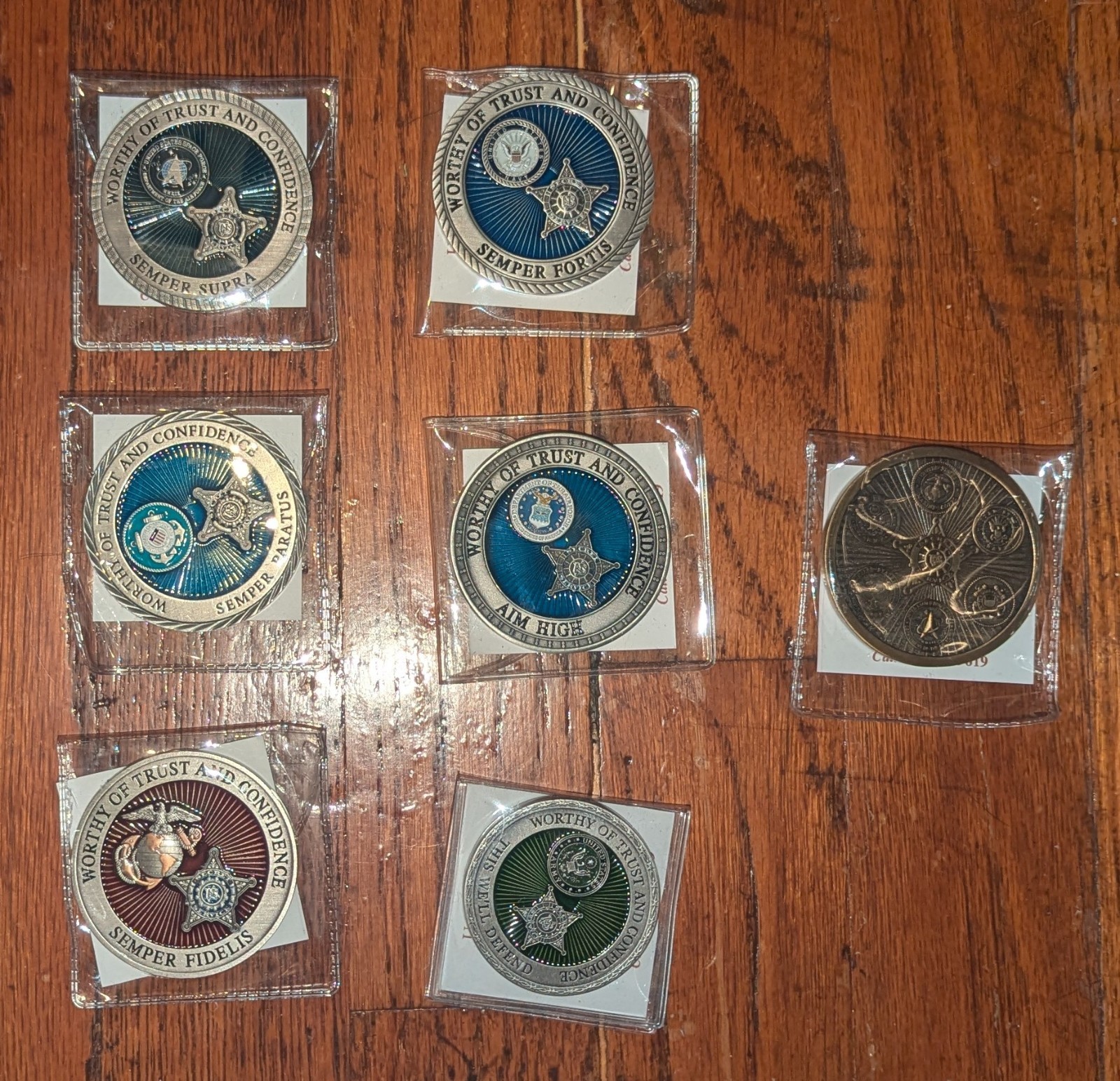 United States Secret Service USSS Armed Forces Challenge Coins Set, Complete United States Secret Service USSS Armed Forces Challenge Coins Set, Complete
