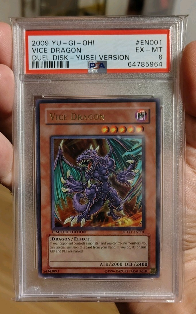 Yu-Gi-Oh / Vice Dragon / DDY1-EN001 / PSA 6 / Ultra Rare / Limited Edition Yu-Gi-Oh / Vice Dragon / DDY1-EN001 / PSA 6 / Ultra Rare / Limited Edition
