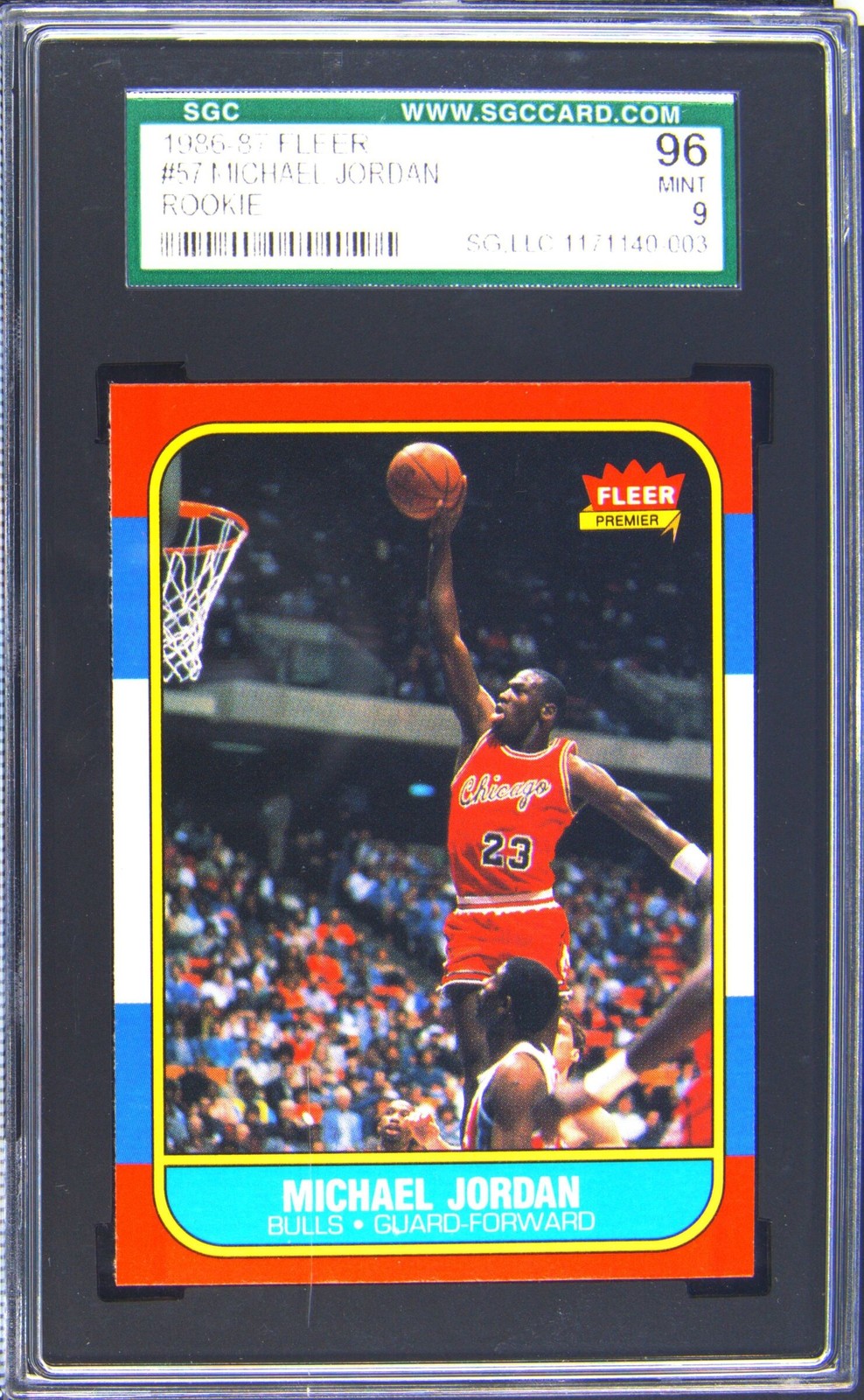 1986-87 FLEER #57 MICHAEL JORDAN SGC 9 1986-87 FLEER #57 MICHAEL JORDAN SGC 9