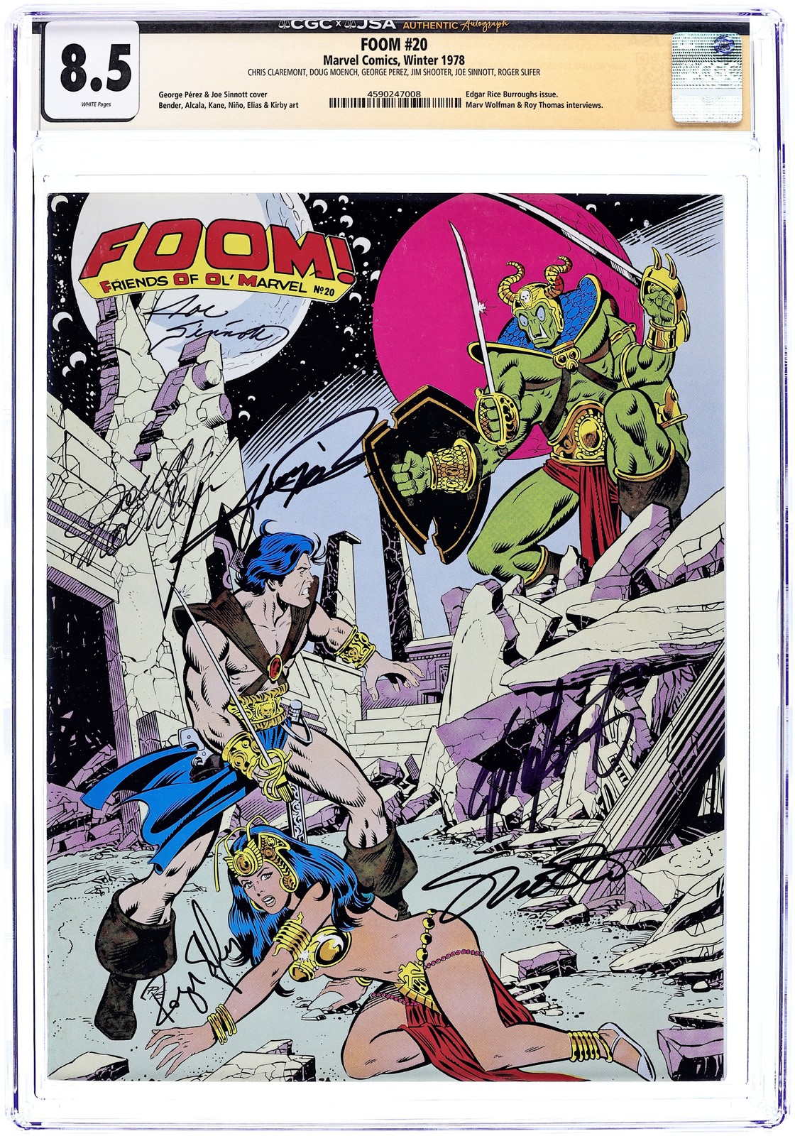 FOOM #20 CGC 8.5 JSA Claremont/Perez/Wolfman +7 More 1977 4590247008 FOOM #20 CGC 8.5 JSA Claremont/Perez/Wolfman +7 More 1977 4590247008
