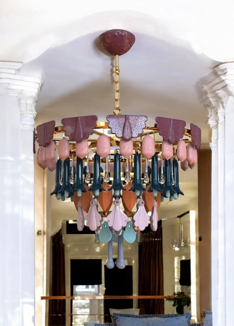 Lladro Seasons Chandelier 27.56 in Fall (US) 01024195 Lladro Seasons Chandelier 27.56 in Fall (US) 01024195