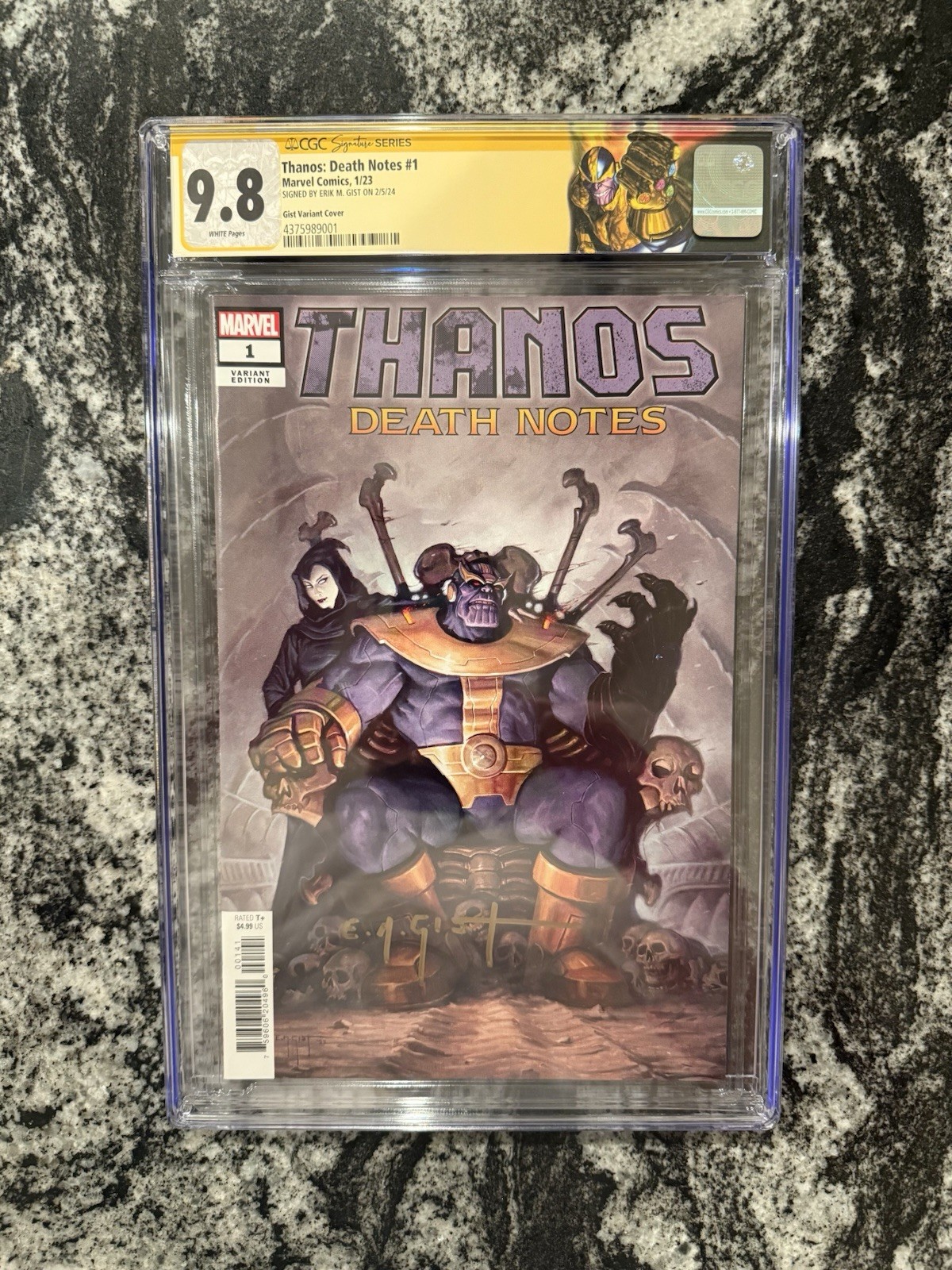 Thanos Death Notes #1 CGC 9.8 SS EM Gist Variant 1:100 Custom Thanos Label 🔥 Thanos Death Notes #1 CGC 9.8 SS EM Gist Variant 1:100 Custom Thanos Label 🔥