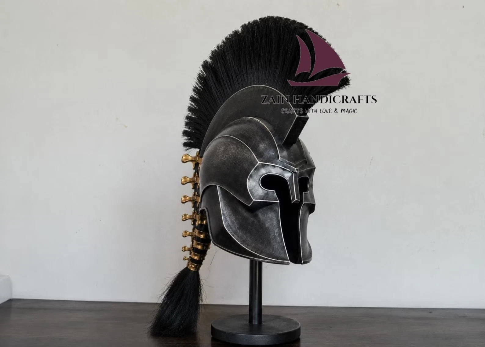 ZAIN Handmade Odyssey Spartan Helmet Greek Warrior LARP Cosplay Medieval Armor ZAIN Handmade Odyssey Spartan Helmet Greek Warrior LARP Cosplay Medieval Armor