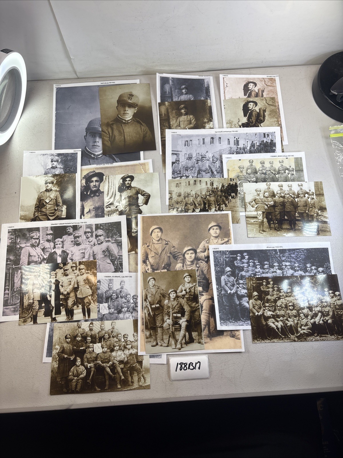 WW1 Italian Soldier Military Photo Lot Group Uniform Italy 188B17