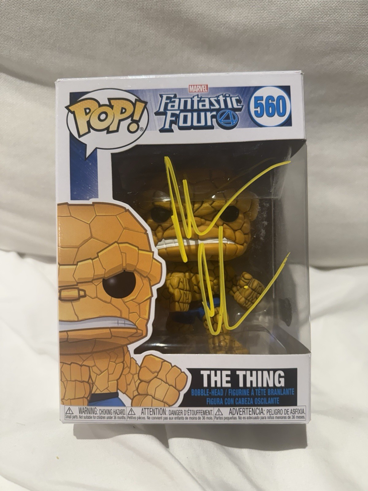 MICHAEL CHIKLIS SIGNED THE THING FUNKO POP 560 FANTASTIC FOUR AUTO BECKETT COA