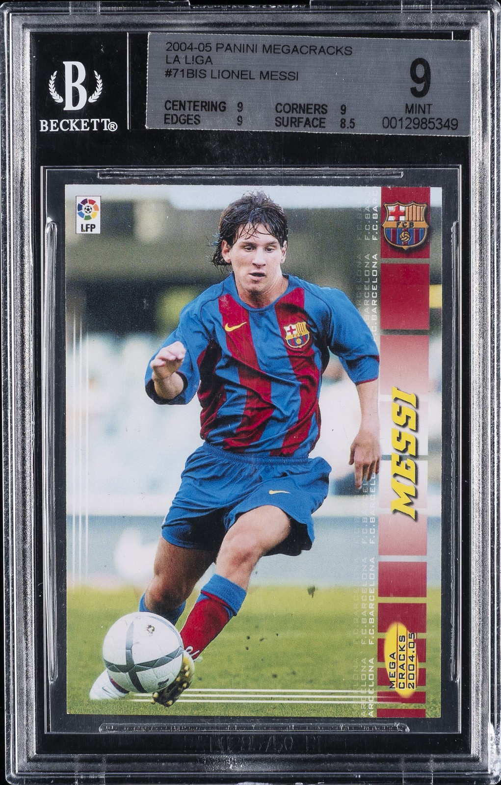 2004-05 PANINI MEGACRACKS LA LIGA #71BIS LIONEL MESSI BGS 9 2004-05 PANINI MEGACRACKS LA LIGA #71BIS LIONEL MESSI BGS 9