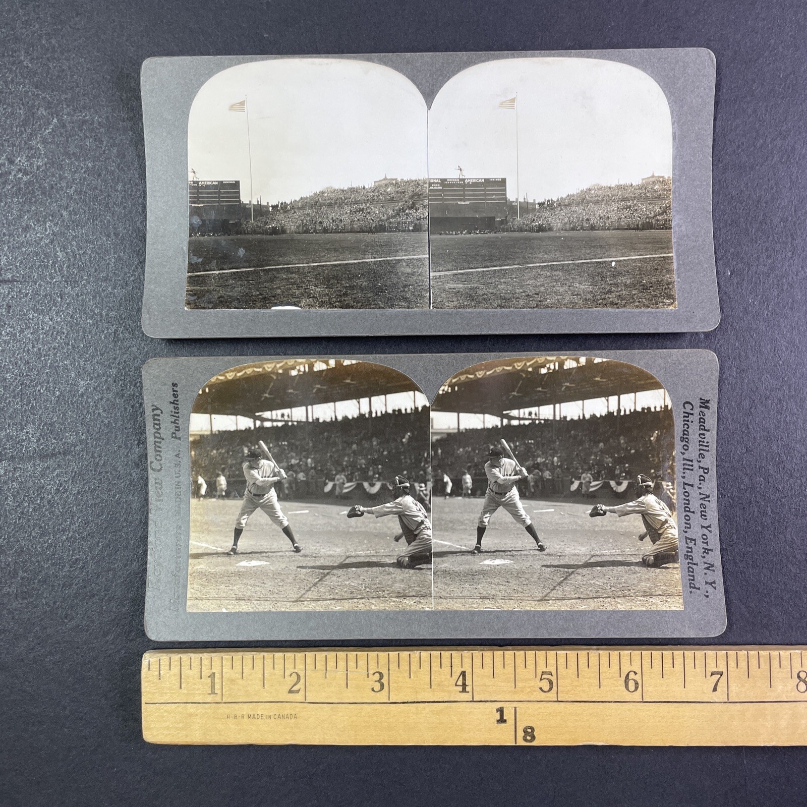 Babe Ruth Stereoview Lot of 2 1932 World Series Baseball Keystone Curved Mount Babe Ruth Stereoview Lot of 2 1932 World Series Baseball Keystone Curved Mount