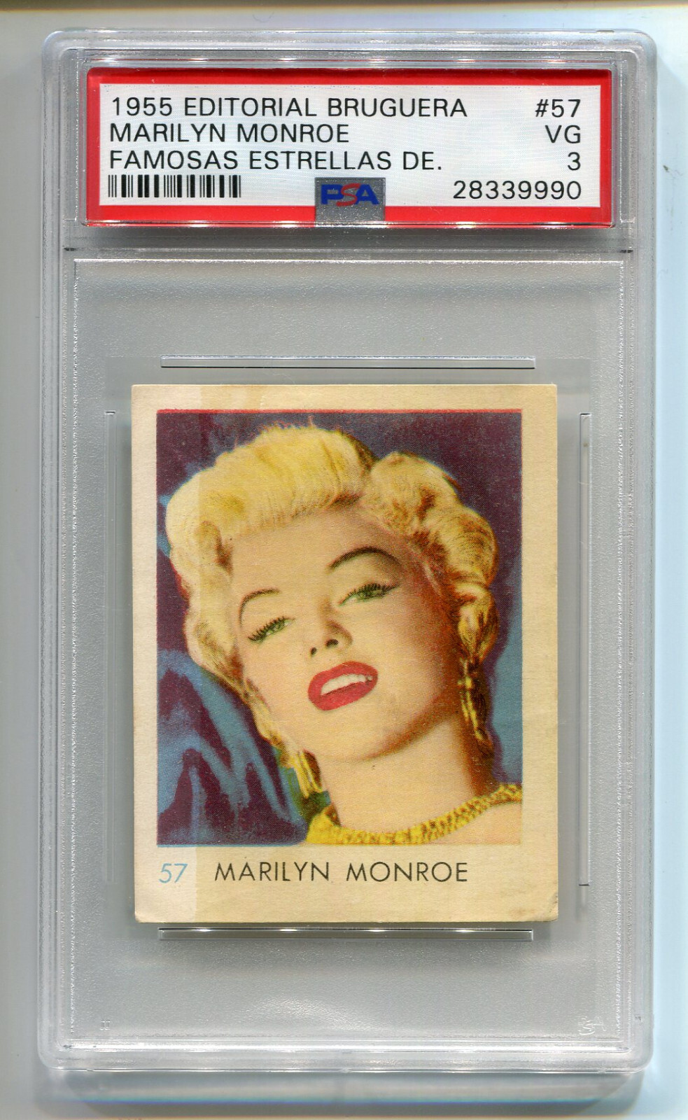 1955 Bruguera Famosas Estrellas de La Pantalla 57 Marilyn Monroe PSA 3 Highest 1955 Bruguera Famosas Estrellas de La Pantalla 57 Marilyn Monroe PSA 3 Highest