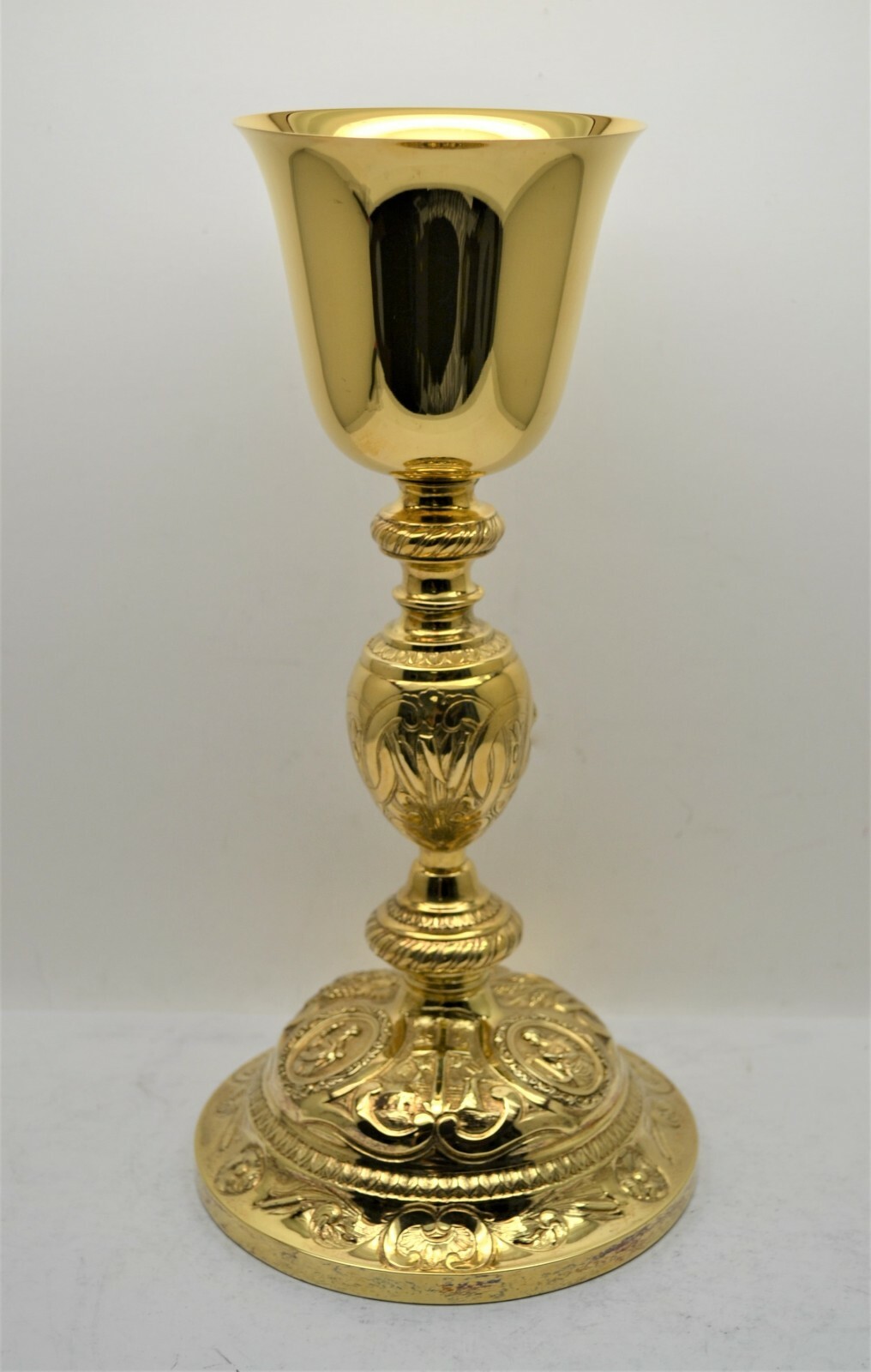 + Nice Older French Baroque Chalice + All Sterling Silver + Gold Plated (CU732) + Nice Older French Baroque Chalice + All Sterling Silver + Gold Plated (CU732)