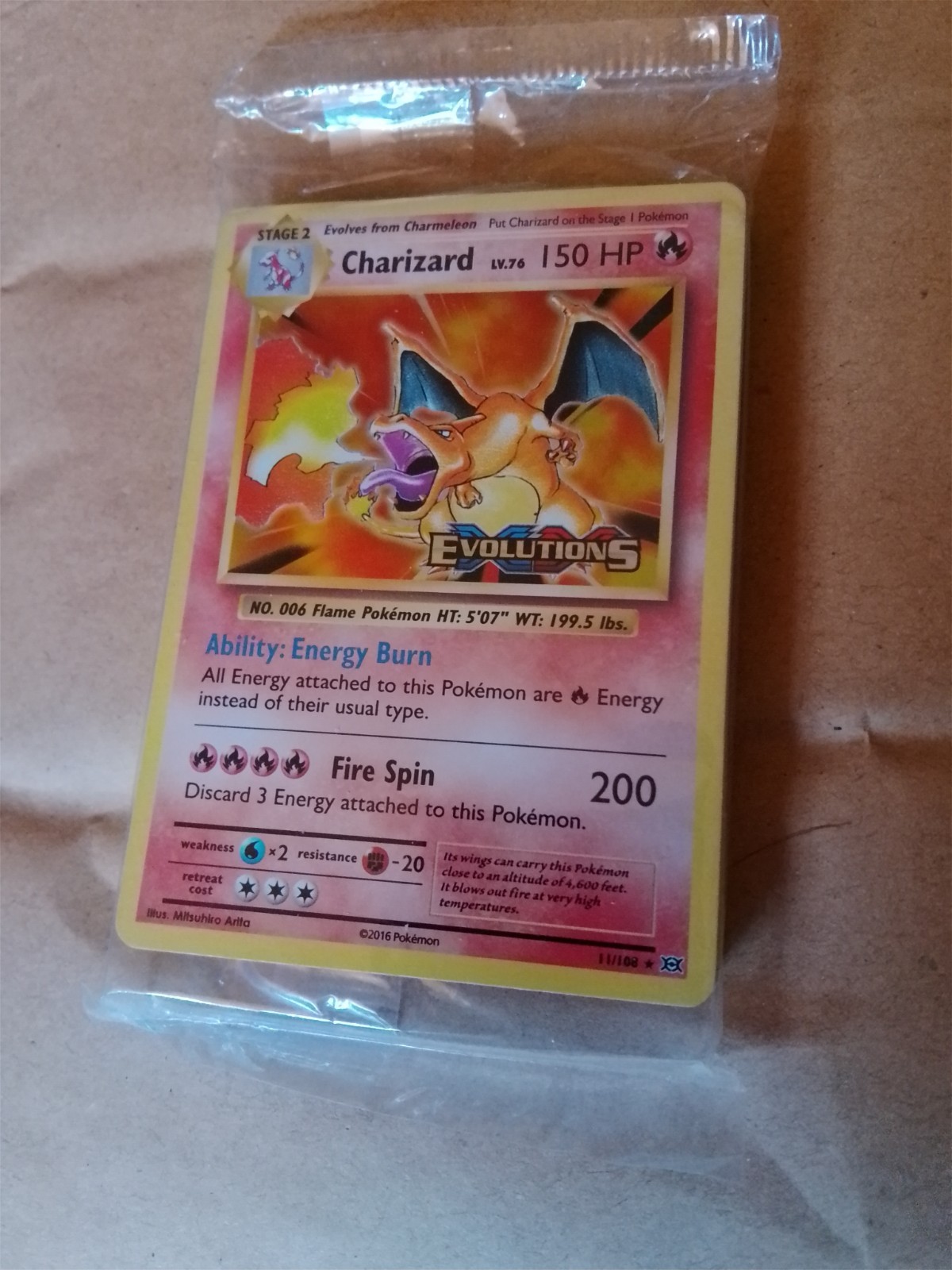 OPEN2OFFERS 2016 Pokemon XY Evolutions Charizard 11/108 PreRelease Sealed Grail OPEN2OFFERS 2016 Pokemon XY Evolutions Charizard 11/108 PreRelease Sealed Grail