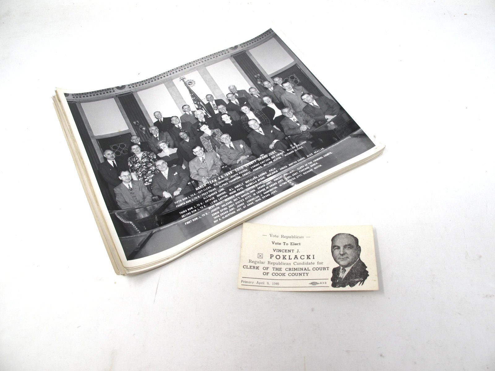 Cook County Grand Jury Archive 1940s-50s 21 Photos 1946 Poklacki Card Chicago