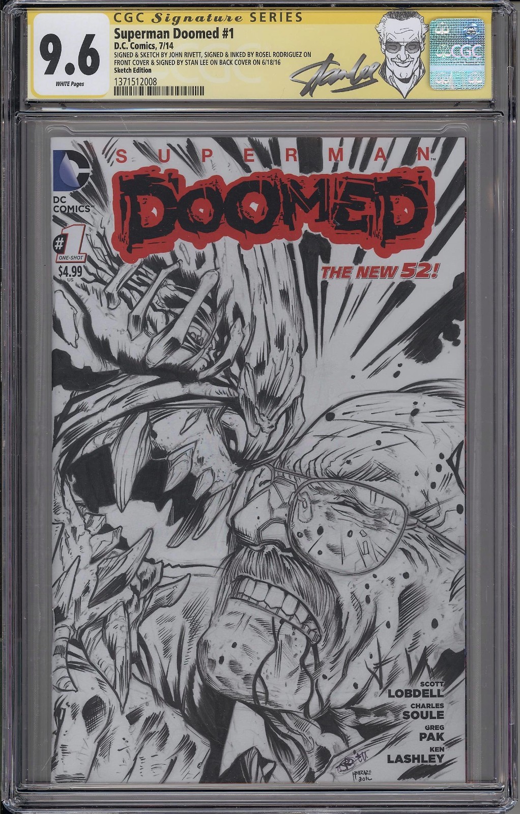 Superman Doomed #1 CGC SS 9.6 Stan Lee SIGNED ONE OF A KIND MoS 19 HOMAGE RARE