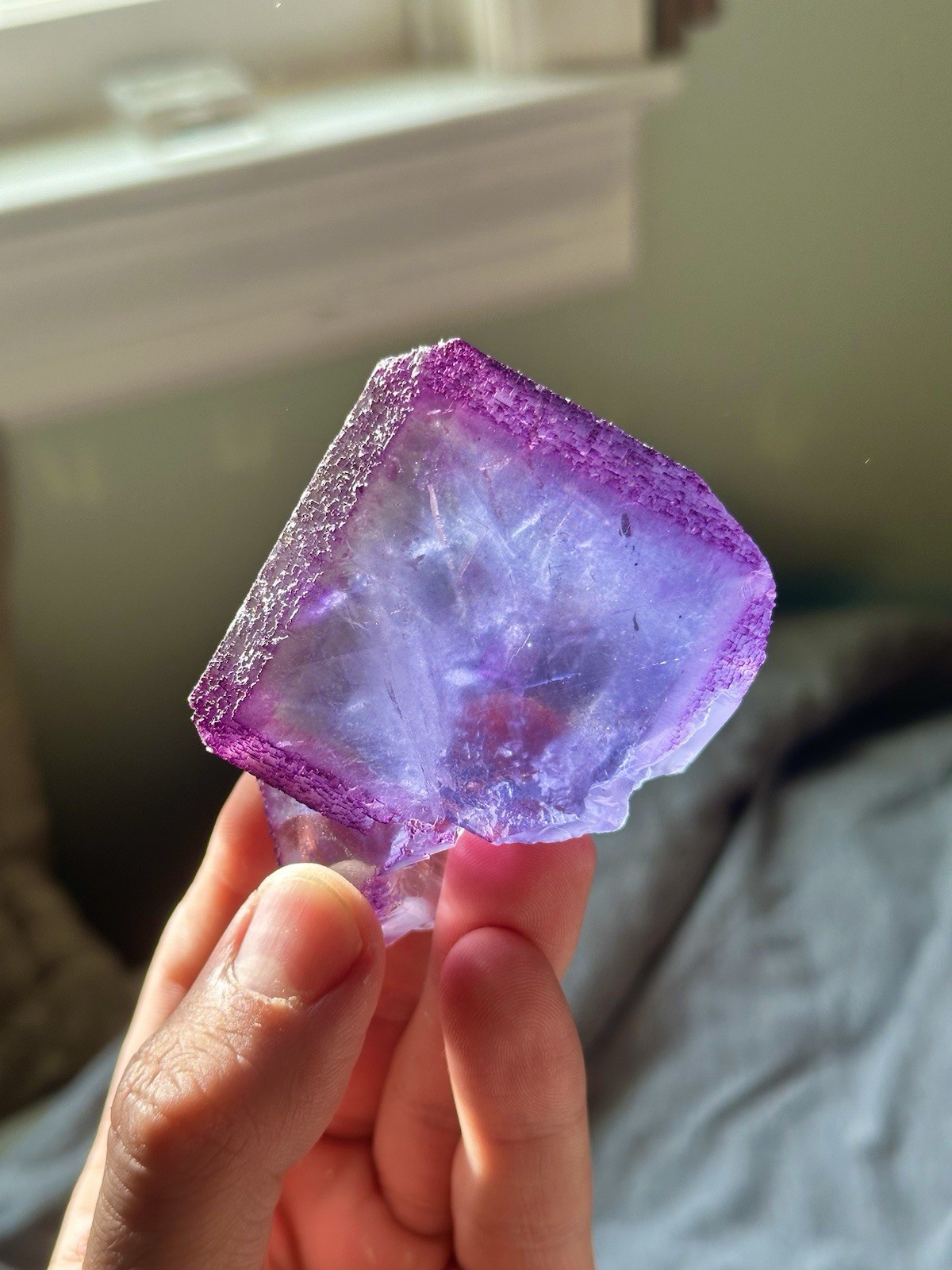 Gorgeous Purple Fluorite Crystal Cube Specimen - La Viesca Mine,  Asturias Spain