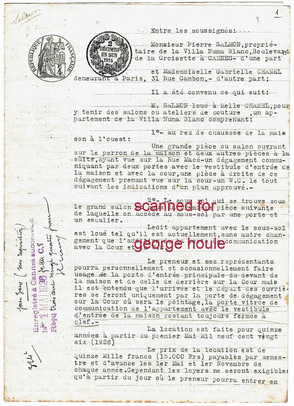 COCO CHANEL - SIGNED -CONTRACT- WINSTON CHURCHILL - COUTURE-FASHION COCO CHANEL - SIGNED -CONTRACT- WINSTON CHURCHILL - COUTURE-FASHION