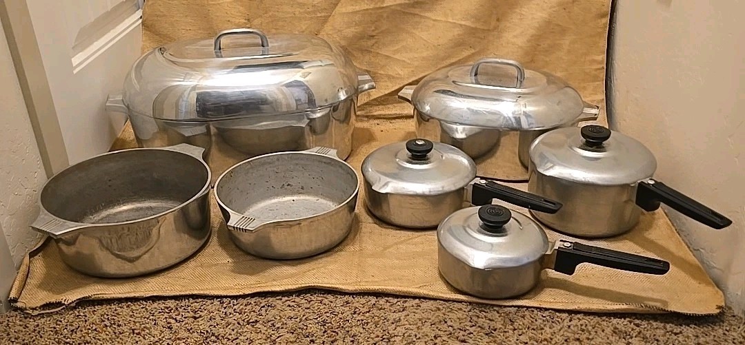 Vintage Magnalite GHC Classic Aluminum Roaster Sauce Pan Pot USA Vintage Magnalite GHC Classic Aluminum Roaster Sauce Pan Pot USA
