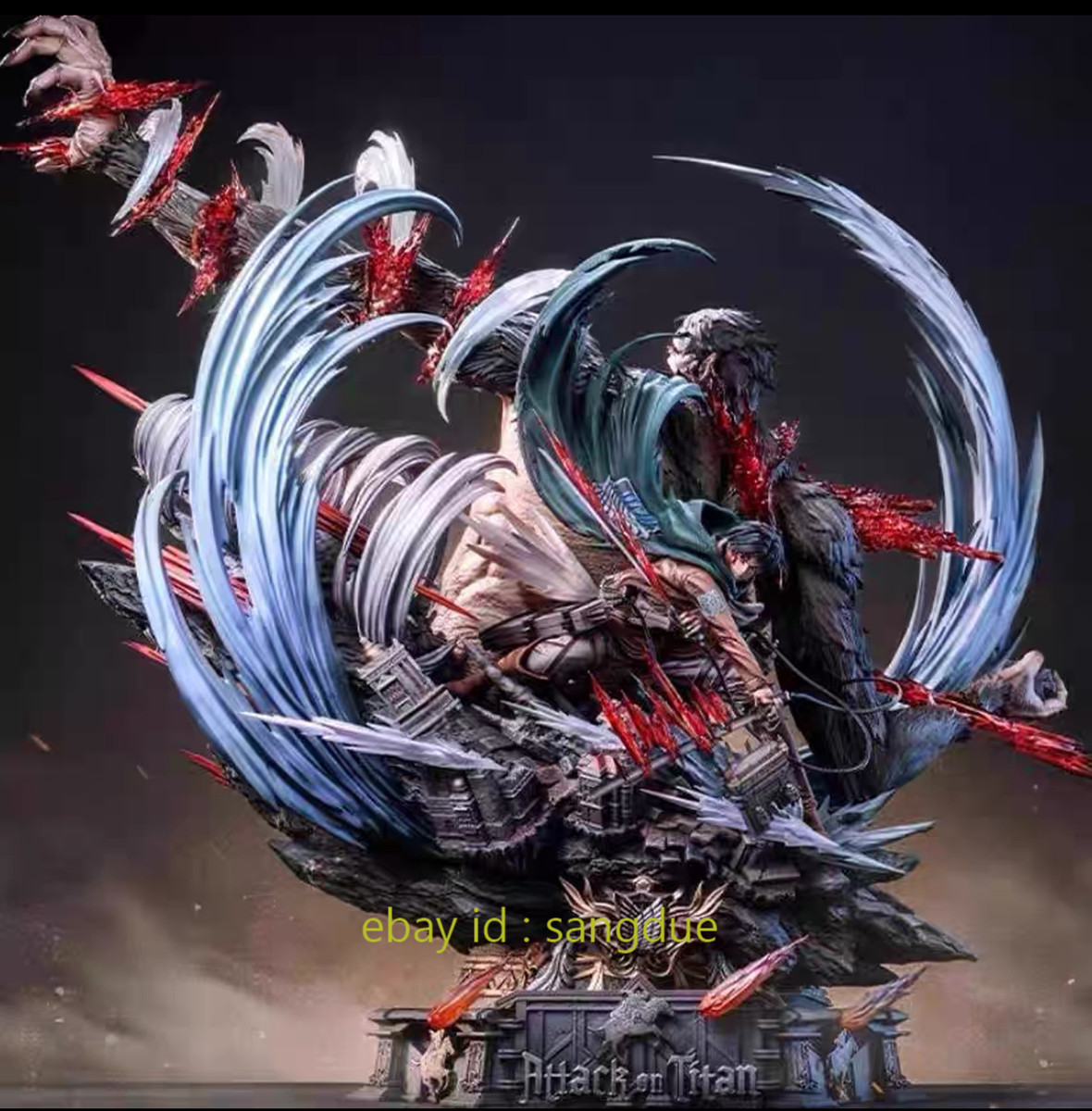 Hertz studio Levi Ackerman VS Beast titan 1.0 Figure Model Statue In Stock Hertz studio Levi Ackerman VS Beast titan 1.0 Figure Model Statue In Stock