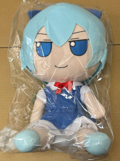 Gift Touhou Project Cirno Plush Doll Deka Fumo Cirno EX17 Ver. 1.5 Anime 70cm