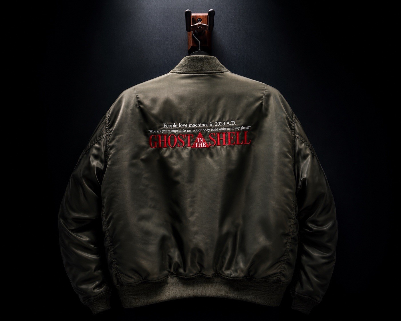 Ghost In The Shell Staff Bomber Jacket 1990s Anime Staff Jacket Large Ghost In The Shell Staff Bomber Jacket 1990s Anime Staff Jacket Large