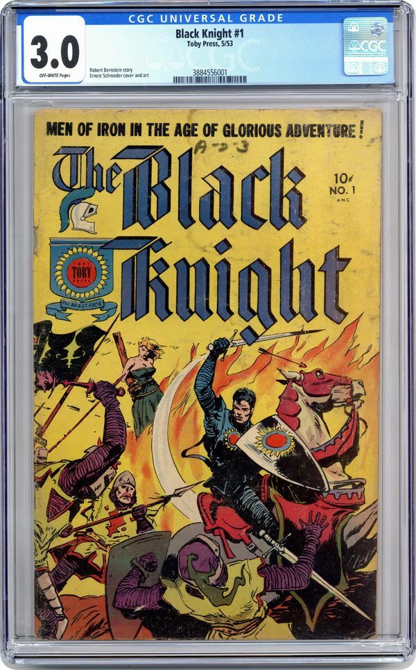 Black Knight #1 Toby Press 1953 CGC 3.0 1st Black Knight in Comics Eternals Black Knight #1 Toby Press 1953 CGC 3.0 1st Black Knight in Comics Eternals