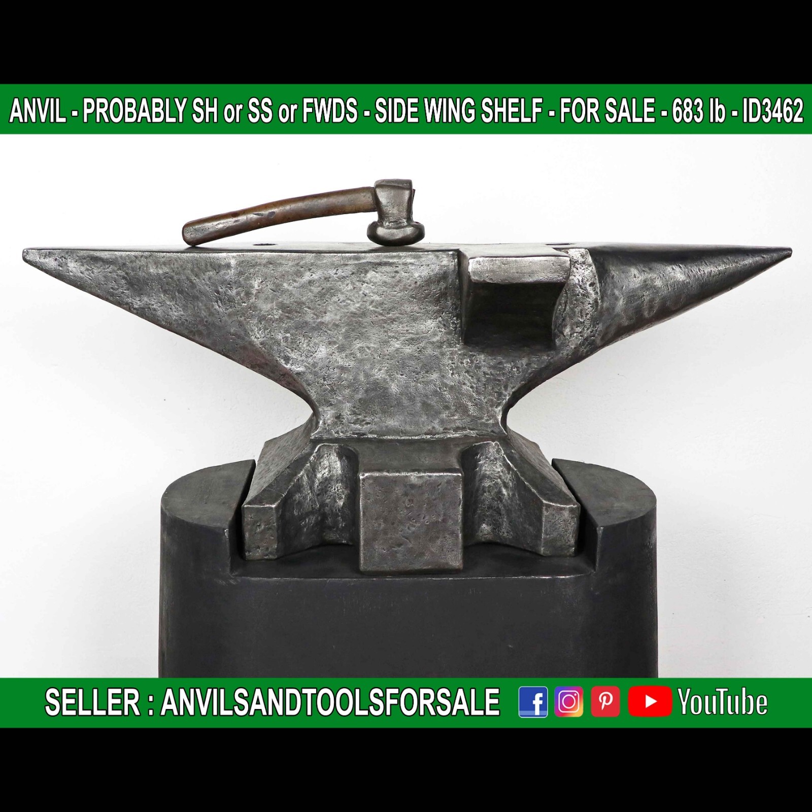 ANVIL - PROBABLY SH or SS or FWDS - SIDE WING SHELF - 683 lb - ID3462