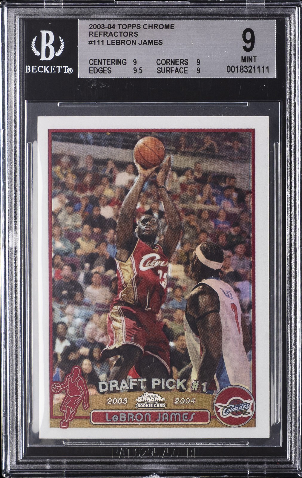 2003-04 TOPPS CHROME REFRACTORS #111 LEBRON JAMES BGS 9 2003-04 TOPPS CHROME REFRACTORS #111 LEBRON JAMES BGS 9