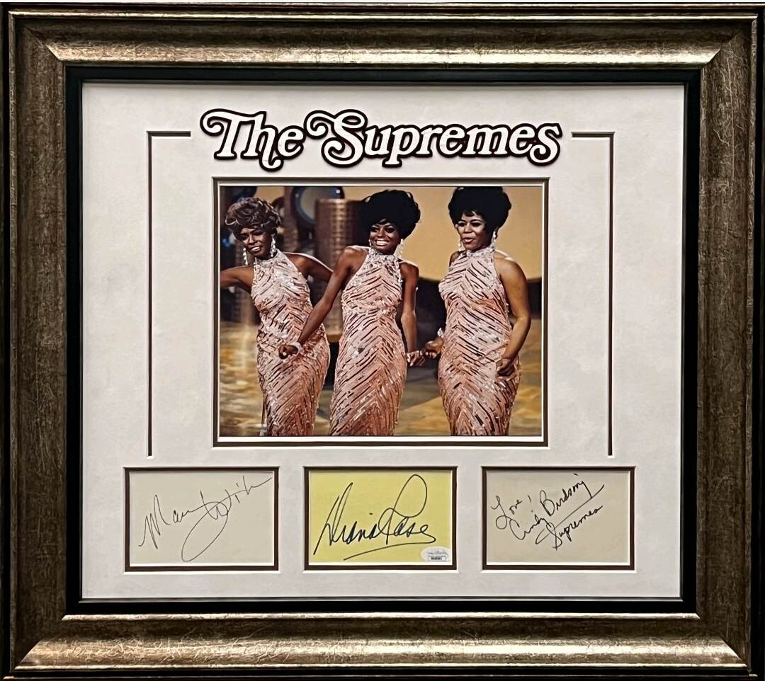 Diana Ross Cindy Bridsong Mary Wilson The Supremes Signed Autograph Photo JSA Diana Ross Cindy Bridsong Mary Wilson The Supremes Signed Autograph Photo JSA