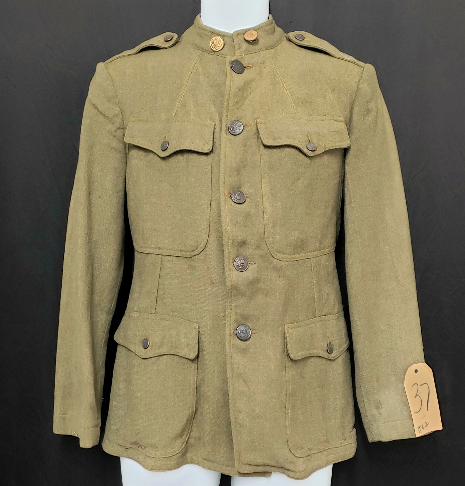 VERY RARE Cecil B Demille / Demille Studios 1925-1928 WWI US Military Jacket VERY RARE Cecil B Demille / Demille Studios 1925-1928 WWI US Military Jacket