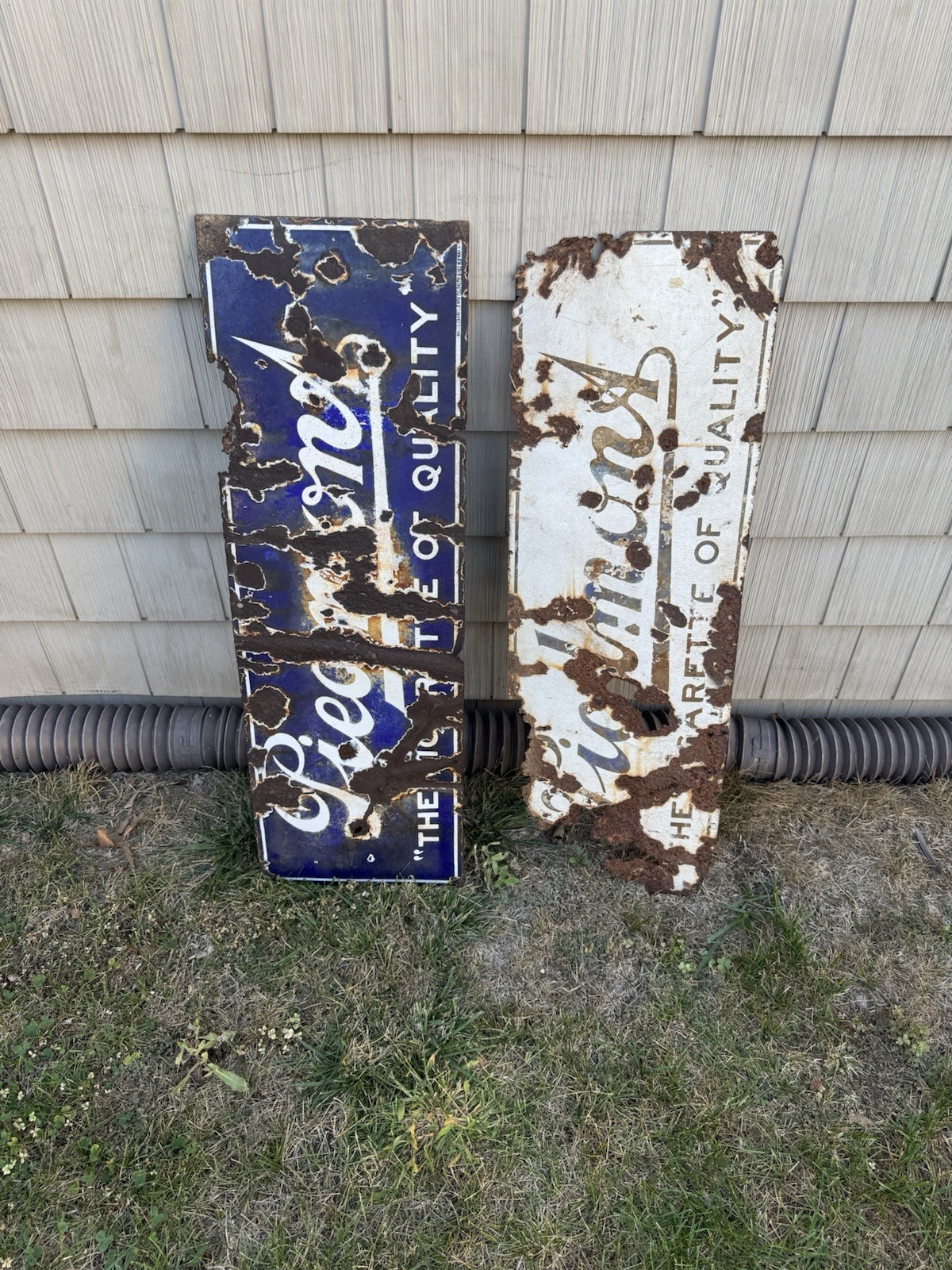 Rare Original Piedmont Tobacco Cigarette Porcelain Signs Both Variations Scarce Rare Original Piedmont Tobacco Cigarette Porcelain Signs Both Variations Scarce
