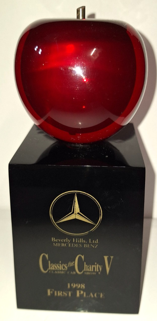 VTG MERCEDES BENZ BEVERLY HILLS 1st PLACE TROPHY CHARITY CLASSICS CAR SHOW 1998 VTG MERCEDES BENZ BEVERLY HILLS 1st PLACE TROPHY CHARITY CLASSICS CAR SHOW 1998