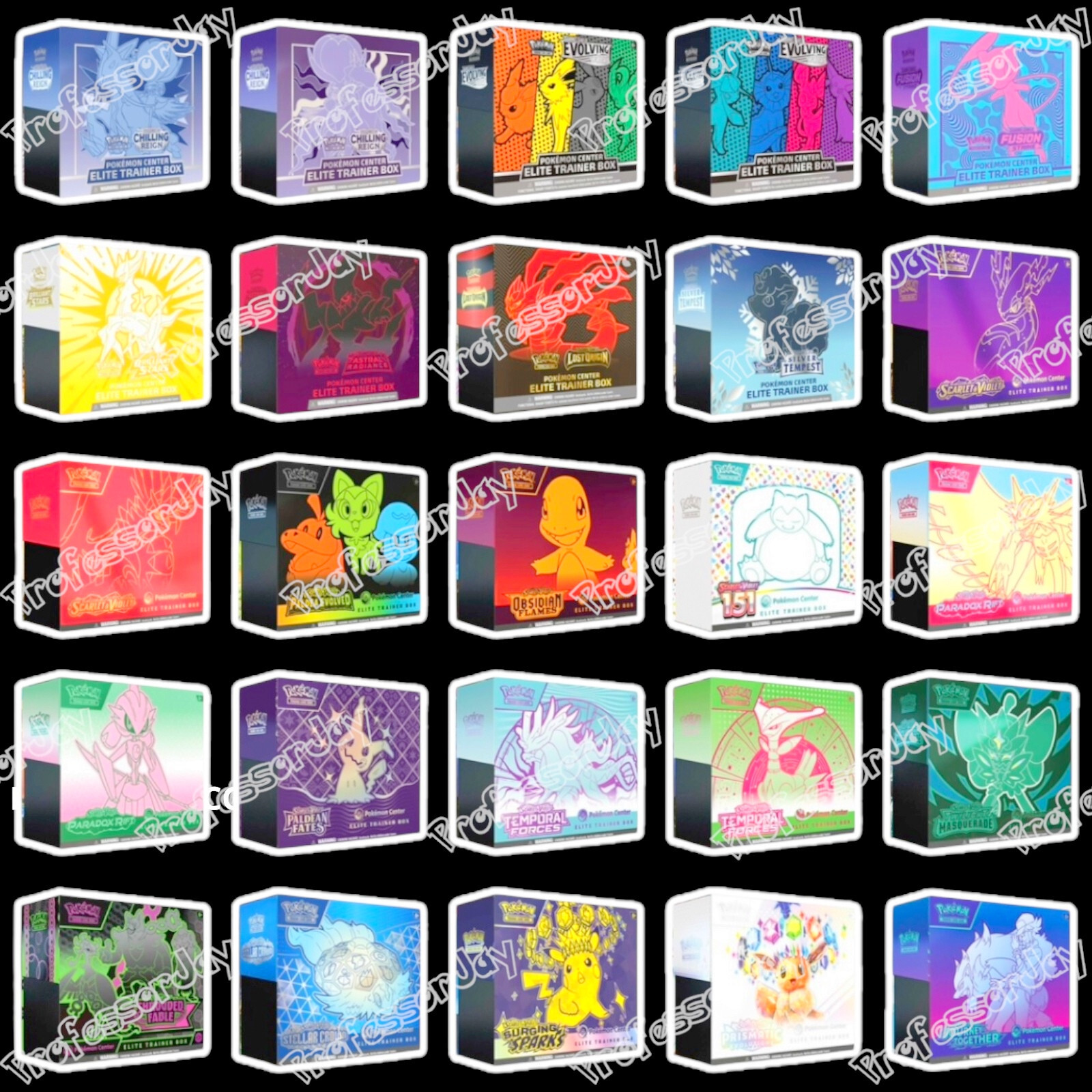 (35) Pokémon CENTER SWORD & SHIELD + SCARLET & VIOLET + MEGA ELITE TRAINER BOXES (35) Pokémon CENTER SWORD & SHIELD + SCARLET & VIOLET + MEGA ELITE TRAINER BOXES