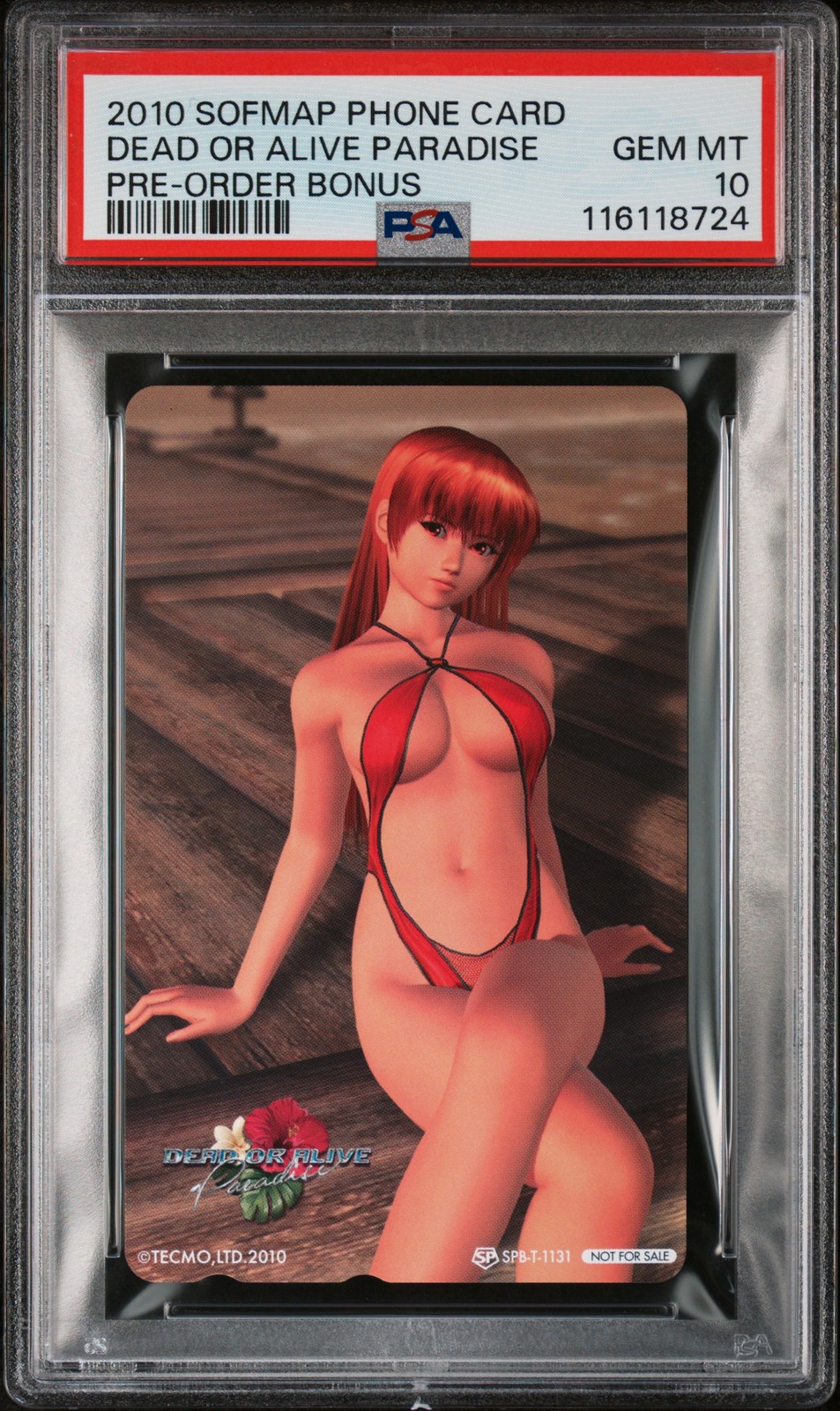 2010 SOFMAP PHONE CARD PRE-ORDER BONUS DEAD OR ALIVE PARADISE PSA 10 2010 SOFMAP PHONE CARD PRE-ORDER BONUS DEAD OR ALIVE PARADISE PSA 10