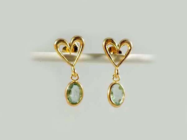 Antique 19thC 1ct Emerald+14kt Gold Earrings Siberian Ancient Sumer Immortality Antique 19thC 1ct Emerald+14kt Gold Earrings Siberian Ancient Sumer Immortality