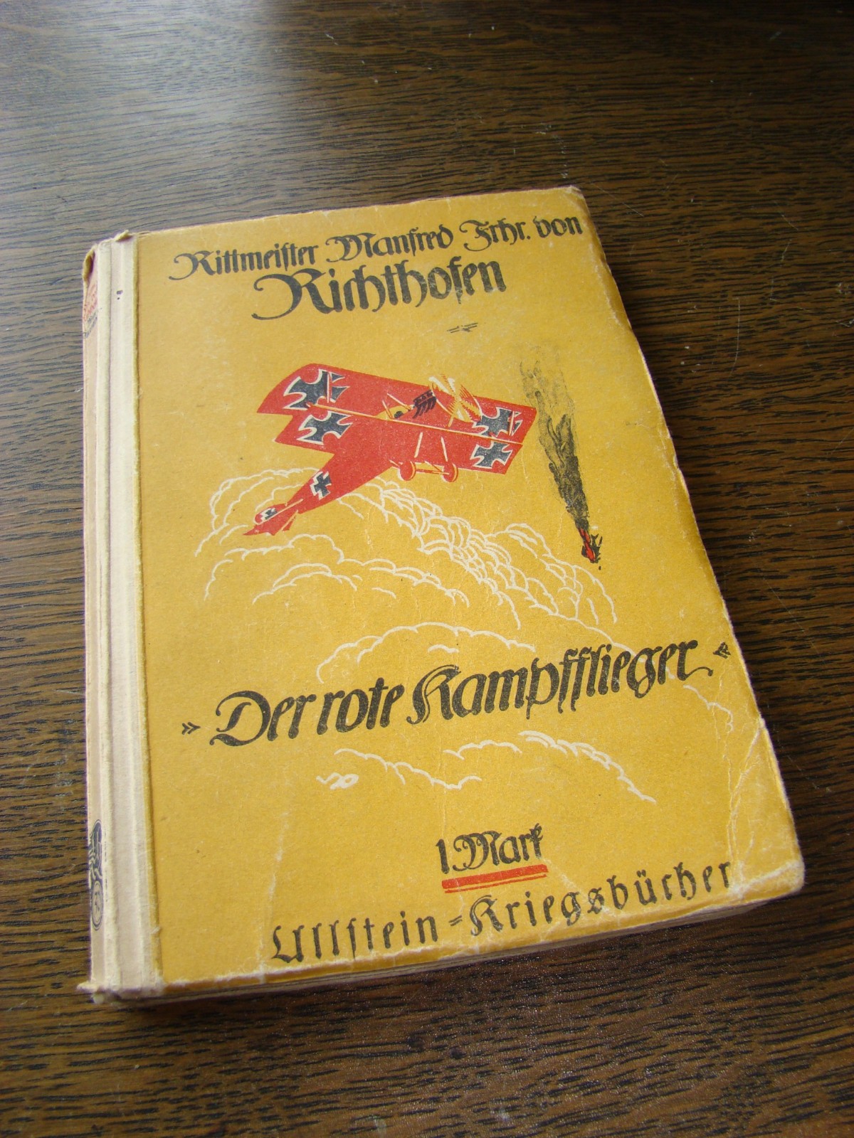 SIGNED RICHTHOFEN 1st ed'n. RED BATTLE FLYER  RED BARON AUTOGRAPHED 1917