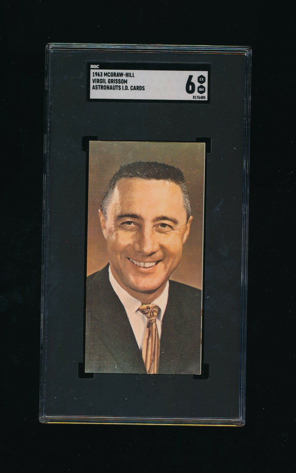 1963 McGraw Hill Virgil Grissom Astronauts card SGC 6 EXMT impossible card highe 1963 McGraw Hill Virgil Grissom Astronauts card SGC 6 EXMT impossible card highe